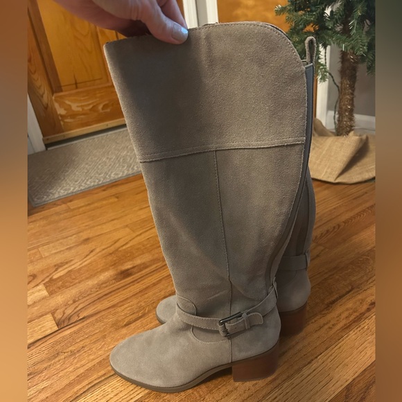 Marc Fisher Riley Taupe Multi Suede Riding Boot NWOT - Picture 3 of 15